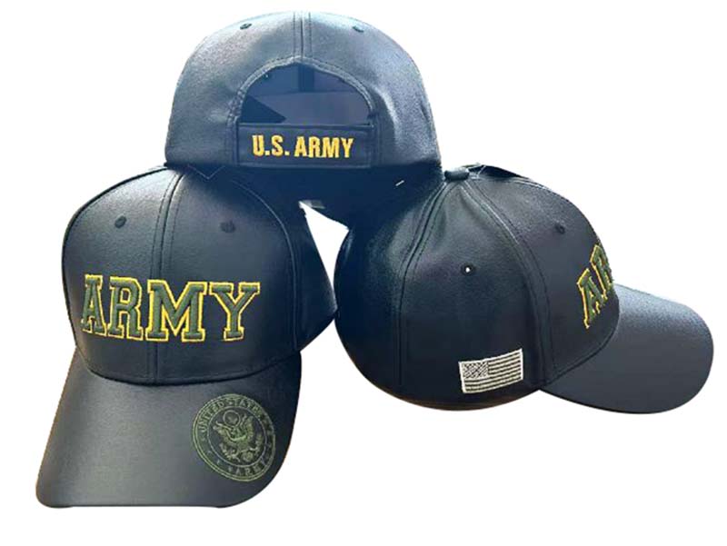 CAP501AP ARMY w/ Emblem on Bill CAP PU Leather