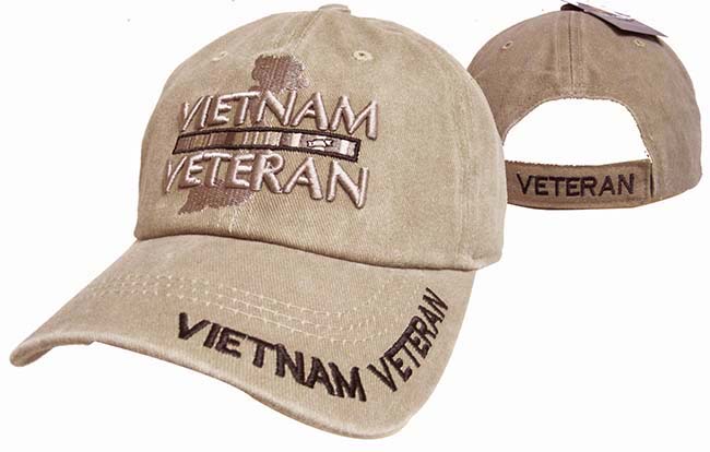 CAP507K Vietnam Veteran Cap Subdue Khaki