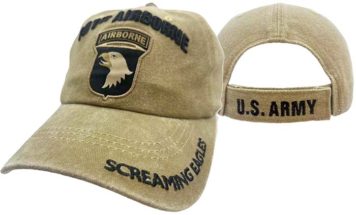 CAP526K 101st Airborne Cap Subdue Khaki