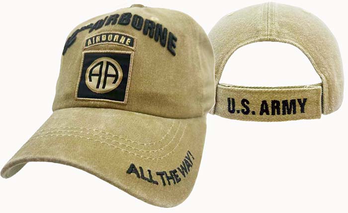 CAP527K 82nd Airborne Cap Subdue Khaki