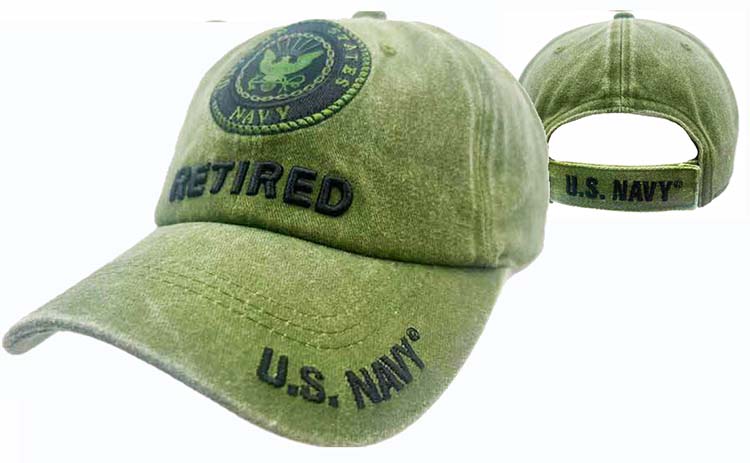 CAP522BG** Navy Emblem Retired Cap Subdue OD
