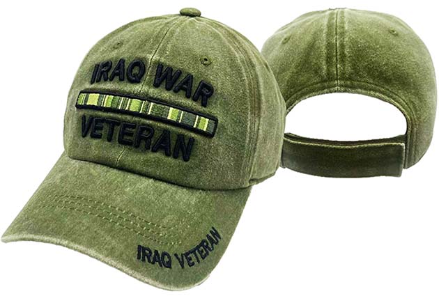 CAP481G** Iraq War Vet Svc Ribbon CAP Subdue OD