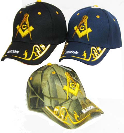 CAP962 Mason Cap w/ GOLD Trim