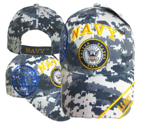 CAP602TC NAVY & Navy Emblem Cap Camo