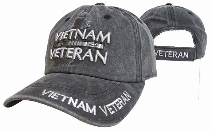 CAP507B Vietnam Veteran Cap Subdue Bk
