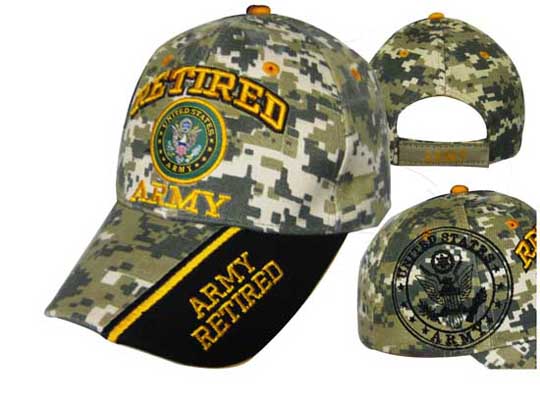 CAP591C** Retired ARMY Emblem Cap CAMO