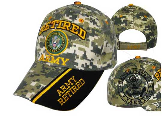 CAP591C Retired ARMY Emblem Cap Camo