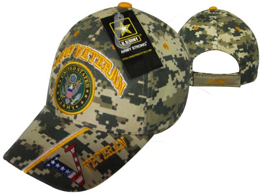 CAP591BC Army Veteran & Seal Camo Cap