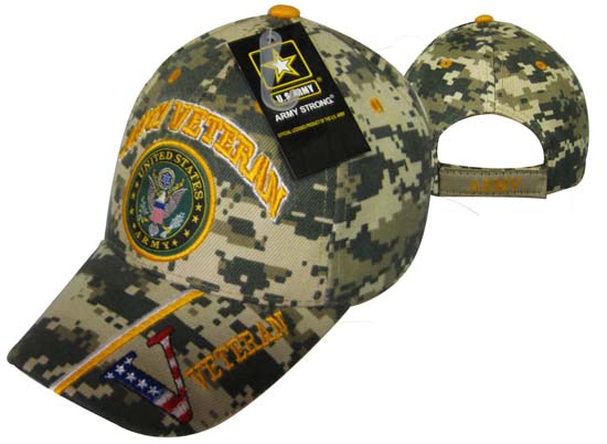 CAP591BC Army Veteran & Seal CAMO Cap