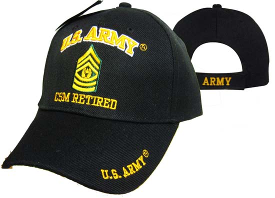 CAP560G Army CSM Retired Cap