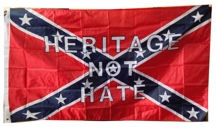 FLG002 Confederate heritage not hate Flag 3x5'