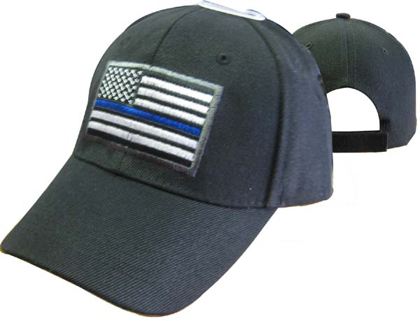 CAP991A Thin Blue Line US FLAG Cap