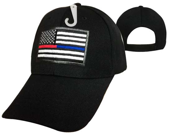 CAP650A US Flag w/ Thin RED/Blue Line Cap
