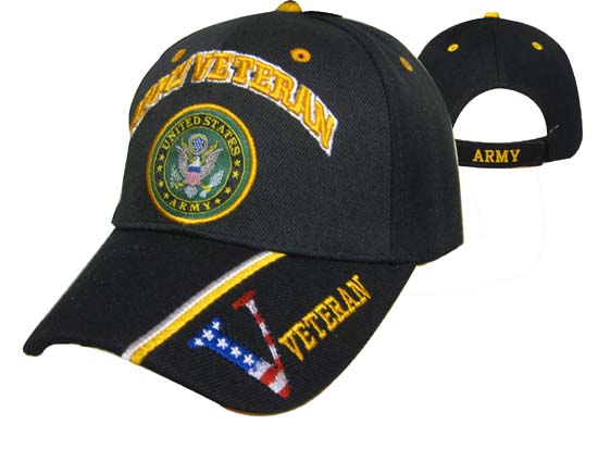 CAP591B Army Veteran & Emblem Cap