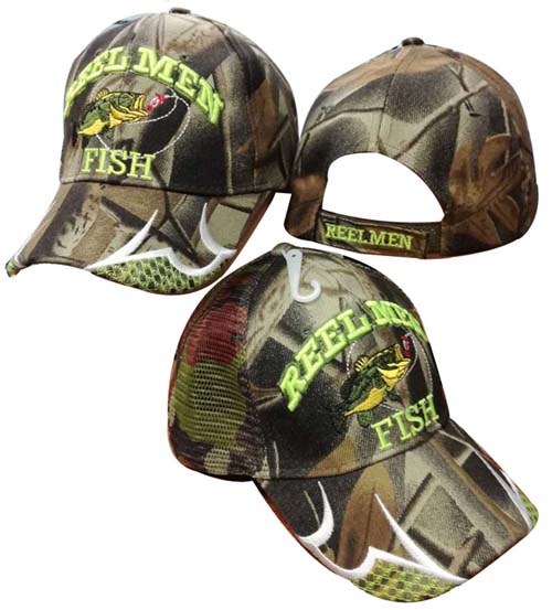CAP932A Reel MEN Fish cap 3c