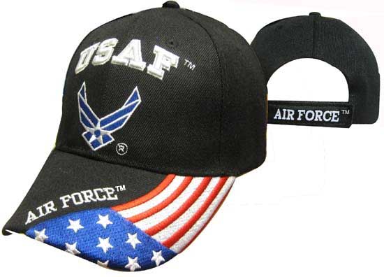 CAP603GB AF Logo FLAG on Bill Cap Bk