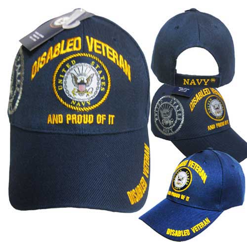 CAP592F Disable Navy  Vet Cap