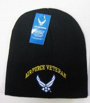 WIN583A AF Vet & Logo Beanie