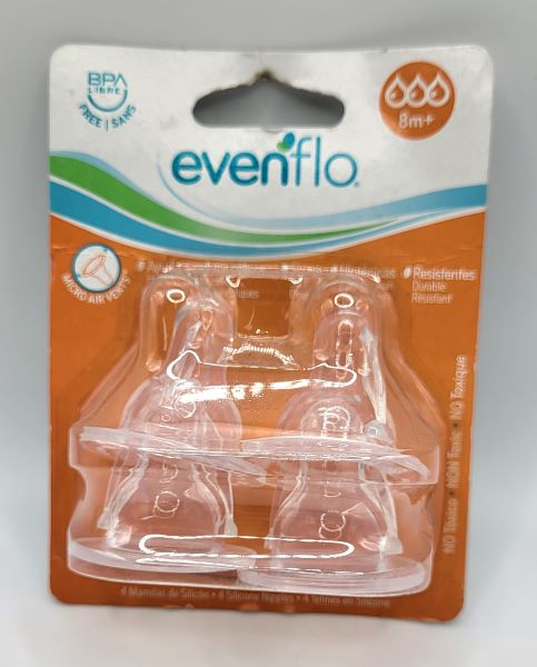 EVENFLO WIDE NIPPLE 6+ MONTHS RAPID FLOW