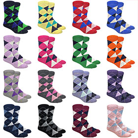 FineFit Black Label Argyle DRESS Socks