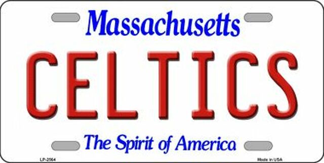 BOSTON CELTICS MASSACHUSETTS LICENSE PLATE