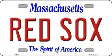 MASSACHUSETTS STATE LICENSE PLATE BOSTON RED SOX