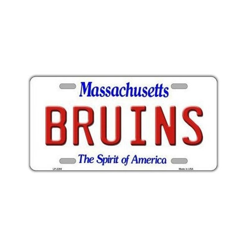 BOSTON BRUINS MASSACHUSETTS STATE LICENSE PLATE
