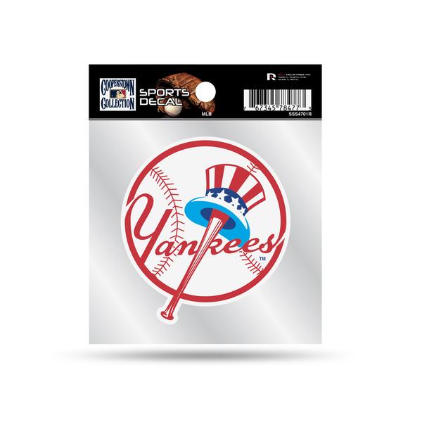 NEW YORK YANKEES TOPHAT 4X4 DECAL WITH CLEAR BACKGROUND