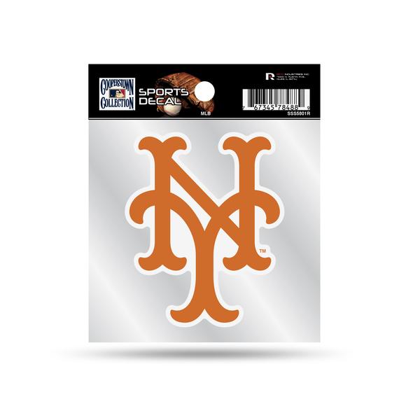 NEW YORK METS NY LOGO 4X4 DECAL WITH CLEAR BACKER BY RICO