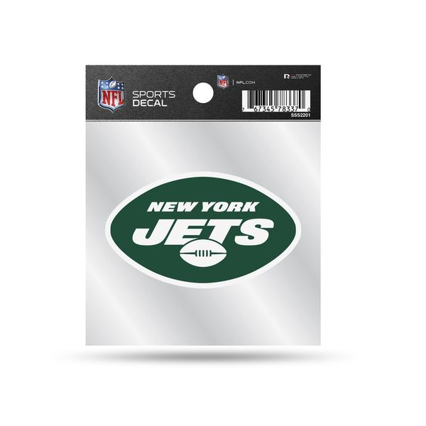 NEW YORK JETS 4X4 DECAL WITH CLEAR BACKER BY RICO