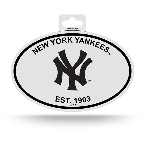 NEW YORK YANKEES OVAL STICKER BLACK AND WHITE BY RICO