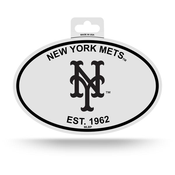 NEW YORK METS OVAL BLACK AND WHITE STICKER FROM RICO