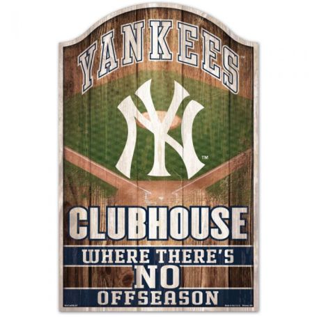 New York YANKEES  Clubhouse  Wood Sign 11 x 17 inches