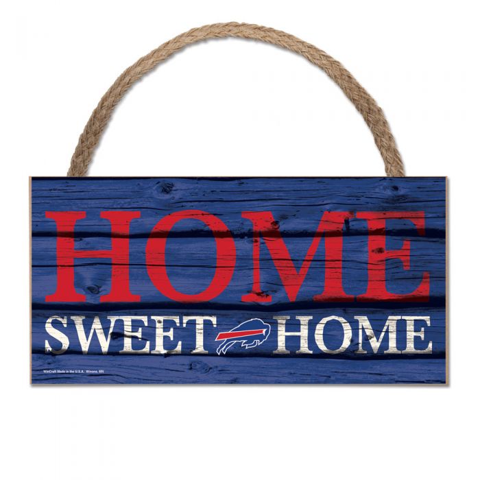 Buffalo Bills Home Sweet Home Rope sign 5 x 10 inches