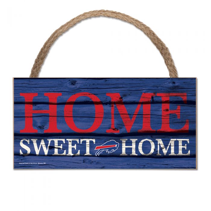 Buffalo Bills Home Sweet Home Rope SIGN 5 x 10 inches