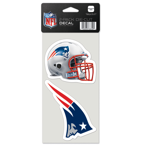 NEW ENGLAND PATRIOTS 4 INCH DIE CUT DECAL SET OF TWO