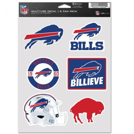 BUFFALO BILLS 5 X 7 SHEET MULTI USE 6 PER SHEET FAN PACK