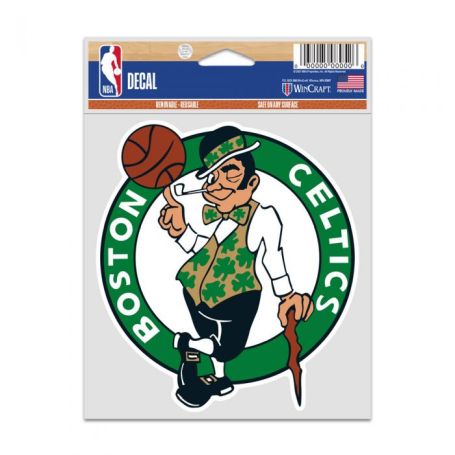 Boston Celtics 3.75 x 5 inch FAN Decal Logo with Lucky