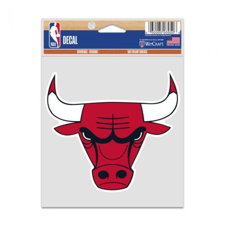 Chicago Bulls Fan Decal 3.75 X 5 inches