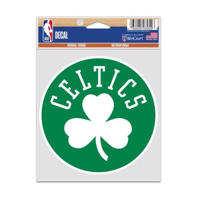 Boston Celtic Shamrock Fan decal 3.75 x 5 inches