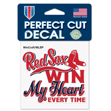 Boston Red Sox 4x4 Win My Heart Decal