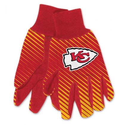 KANSAS CITY CHIEFS TWO TONE GLOVES NEW DESIGNS