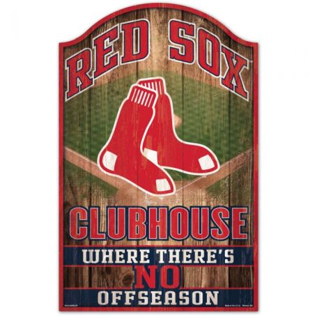 BOSTON RED SOX 11X17 INCHES CLUBHOUSE WOOD SIGN