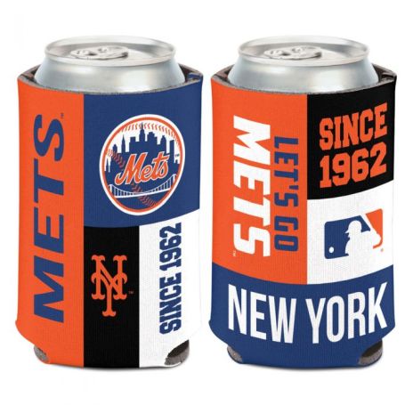NEW YORK METS COLOR BLOCK CAN COOLER 12 OZ.
