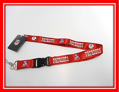 NEW ENGLAND PATRIOTS RED THROWBACK LANYARD