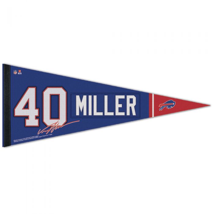 BUFFALO BILLS PREMIUM PENNANT 12'' X 30'' VON MILLER