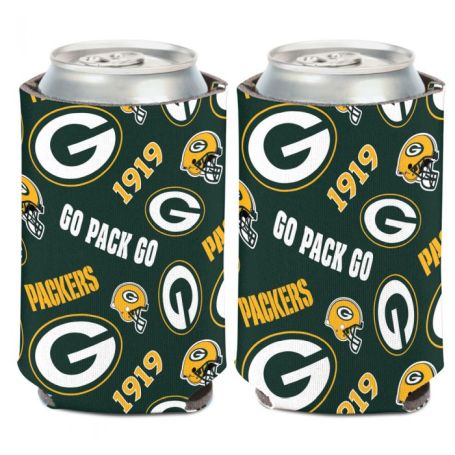 GREEN BAY PACKERS SCATTERPRINT CAN COOLER 12 OZ.