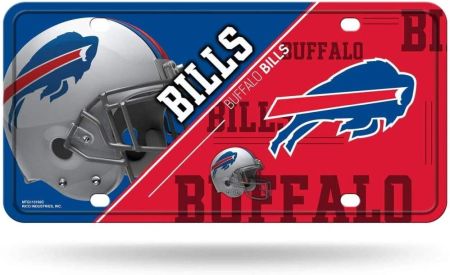 BUFFALO BILLS SPLIT METAL LICENSE PLATE