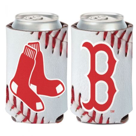 BOSTON RED SOX BASE BALL DESIGN CAN COOLER 12 OZ.