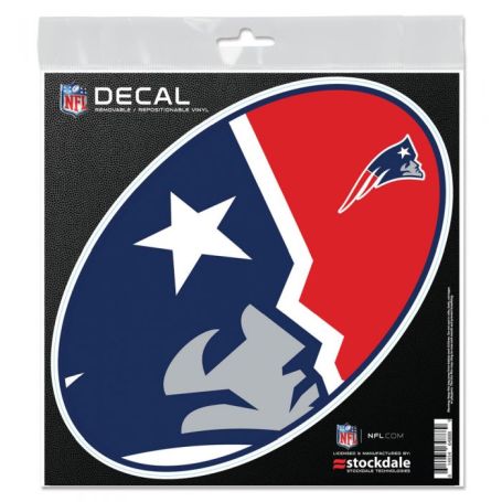 NEW ENGLAND PATRIOTS MEGA ALL SURFACE DECAL 6'' X 6''